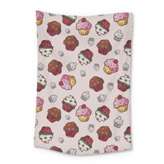 Cake Cupcake Sweet Dessert Food Small Tapestry by Ravend