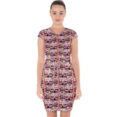 Funny Monsters Teens Collage Capsleeve Drawstring Dress  by dflcprintsclothing