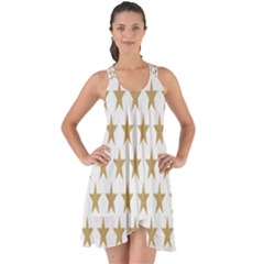 Stars-3 Show Some Back Chiffon Dress by nateshop