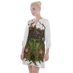 Im Fourth Dimension Colour 84 Open Neck Shift Dress by imanmulyana