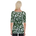 Leaves Pattern Wallpaper Watercolor Wide Neckline Tee View2