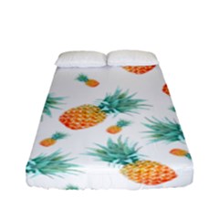 Pineapple Background Pattern Fruit Fitted Sheet (full/ Double Size) by Wegoenart