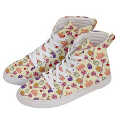 Cupcake Pattern Lollipop Men s Hi-top Skate Sneakers by Wegoenart