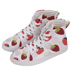 Strawberry Pattern Background Men s Hi-top Skate Sneakers by Wegoenart