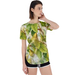 Pear Fruit Tree Organic Pattern Perpetual Short Sleeve T-shirt by Wegoenart