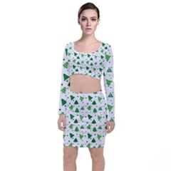 Christmas Tree Pattern Design Top And Skirt Sets by Wegoenart