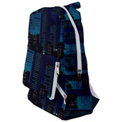 City Building Pixel Art Vaporwave Travelers  Backpack by danenraven