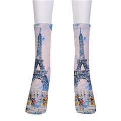 Eiffel Tower Landmark Architecture  Artistic Crew Socks by danenraven