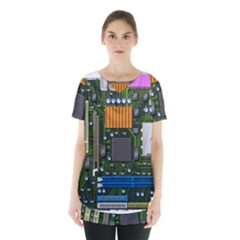 Illustration Motherboard Pc Computer Skirt Hem Sports Top by danenraven