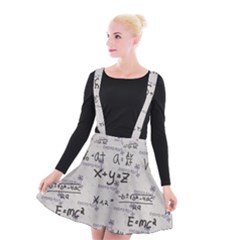 Pattern Wallpaper Math Formula Albert Einstein Suspender Skater Skirt by danenraven