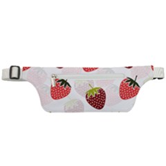 Strawberry Fruit Pattern Background Active Waist Bag by Wegoenart