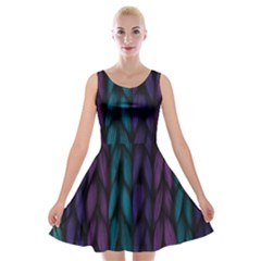 Background Velvet Skater Dress by nateshop