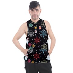Christmas Thanksgiving Pattern Men s Sleeveless Hoodie by Ravend
