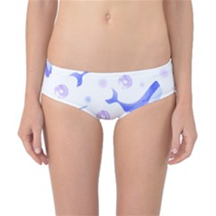 Whale Fish Sea Pattern Mammal Ocean Classic Bikini Bottoms by Ravend