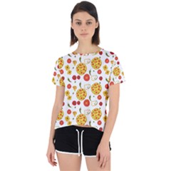 Illustration Pizza Background Vegetable Open Back Sport Tee by Ravend