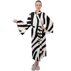 Zebra Vibes Animal Print Maxi Velour Kimono by ConteMonfrey