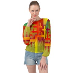 Code Binary System Banded Bottom Chiffon Top by Wegoenart
