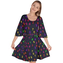 Number Digit Learning Education Velour Kimono Dress by Wegoenart
