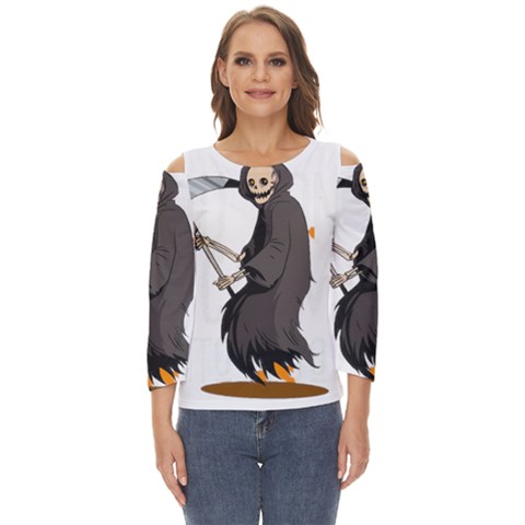 Halloween Cut Out Wide Sleeve Top by Sparkle
