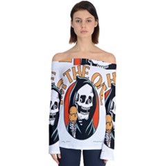 Halloween Off Shoulder Long Sleeve Top by Sparkle