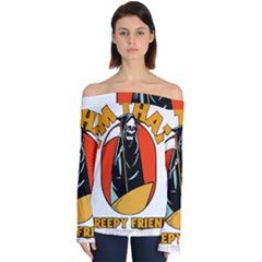 Halloween Off Shoulder Long Sleeve Top by Sparkle
