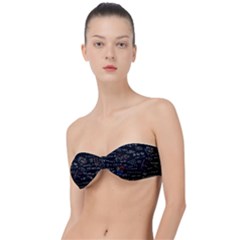 Black Background Text Overlay  Mathematics Formula Classic Bandeau Bikini Top  by danenraven