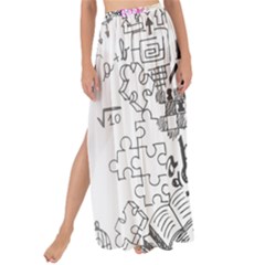 Anatomy Brain Head Medical Psychedelic  Skull Maxi Chiffon Tie-up Sarong by danenraven