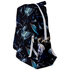 Colorful Abstract Pattern Consisting Glowing Lights Luminescent Images Marine Plankton Dark Travelers  Backpack by Ravend