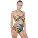 Psychedelic Rock Jimi Hendrix Scallop Top Cut Out Swimsuit View1