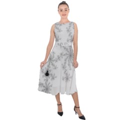 Mandelbrot Apple Males Mathematics Midi Tie-back Chiffon Dress by Jancukart