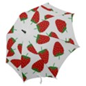 Seamless-pattern-fresh-strawberry Hook Handle Umbrellas (Large) View2