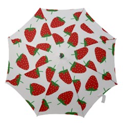 Seamless-pattern-fresh-strawberry Hook Handle Umbrellas (small) by Jancukart