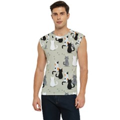 Cute-cat-seamless-pattern Men s Raglan Cap Sleeve Tee by Jancukart