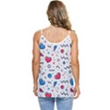 Hearts-seamless-pattern-memphis-style Casual Spaghetti Strap Chiffon Top View4