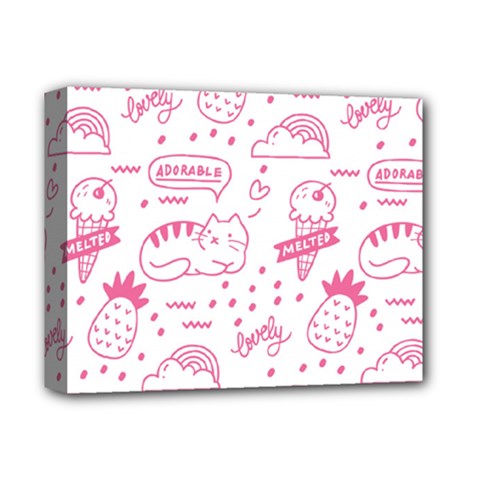 Cute-girly-seamless-pattern Deluxe Canvas 14  X 11  (stretched) by Jancukart