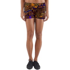 Binary Code Transformation Yoga Shorts by Wegoenart