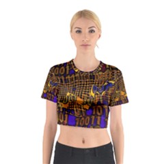 Binary Code Transformation Cotton Crop Top by Wegoenart