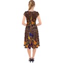 Binary Code Transformation Cap Sleeve Front Wrap Midi Dress View2