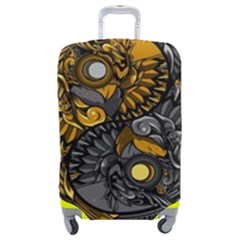 Yin-yang-owl-doodle-ornament-illustration Luggage Cover (medium) by Jancukart