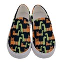 Seamless-pattern-with-cats Women s Canvas Slip Ons View1
