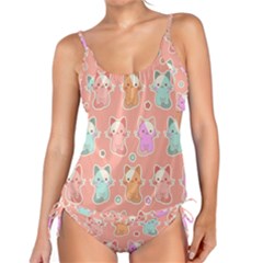 Cute-kawaii-kittens-seamless-pattern Tankini Set by Jancukart