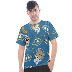 Seamless-pattern-funny-astronaut-outer-space-transportation Men s Sport Top by Jancukart