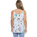 Unicorns-rainbows-seamless-pattern Casual Spaghetti Strap Chiffon Top View4