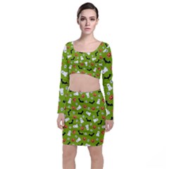 Pattern Seamless Halloween Fall Top And Skirt Sets by Wegoenart