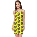 Yellow Background Pineapples Summer Tie Front Dress View1
