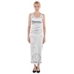 The Cuteness Of Saturn Fitted Maxi Dress by ConteMonfrey
