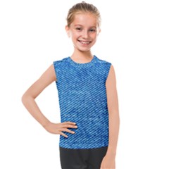 Blue Denim  Kids  Mesh Tank Top by ConteMonfrey