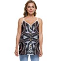 Autumn patterns Casual Spaghetti Strap Chiffon Top View1