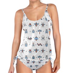 Insect Icon Seamless Pattern Tankini Set by Wegoenart
