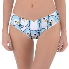 Penguin Pattern Reversible Classic Bikini Bottoms by Wegoenart